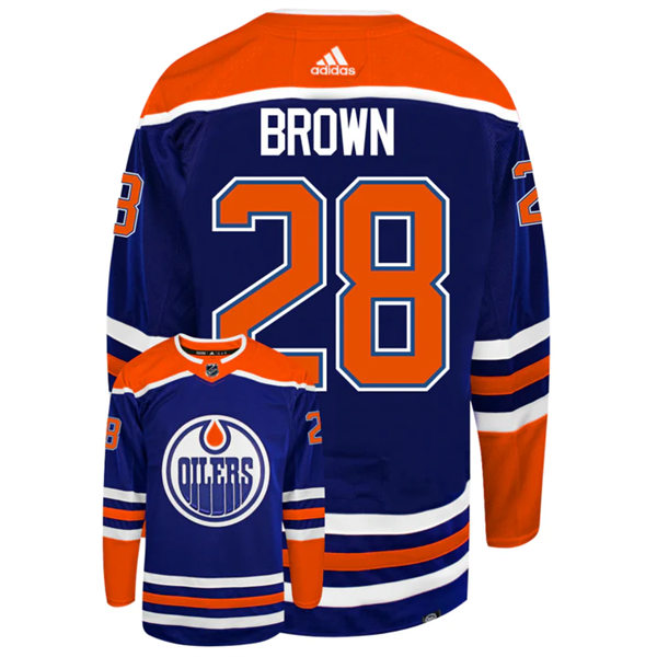 Men's Edmonton Oilers #28 Connor Brown adidas Navy Alternate Jersey