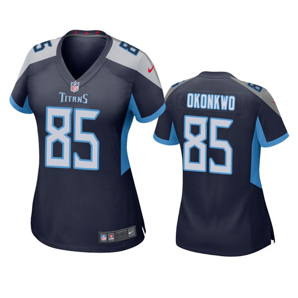 Womens Tennessee Titans #85 Chigoziem Okonkwo Nike Navy Limited Jersey