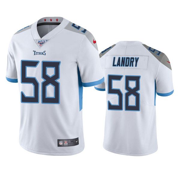 Mens Tennessee Titans #58 Harold Landry White Vapor Untouchable Limited Jersey