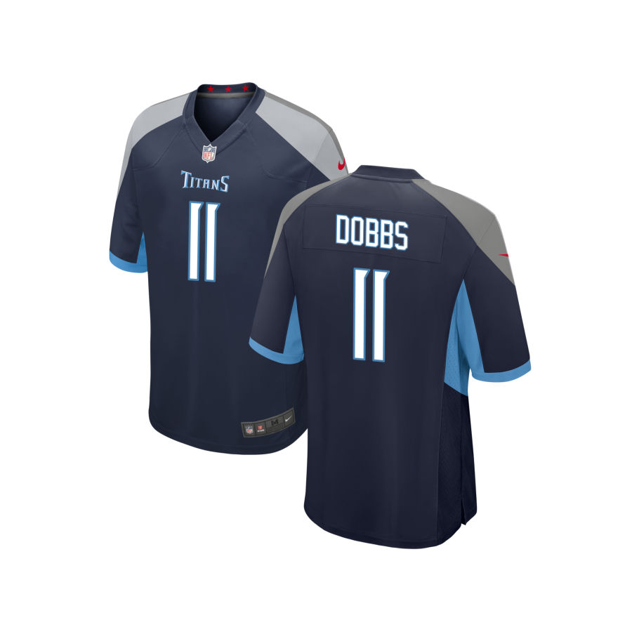 Mens Tennessee Titans #11 Joshua Dobbs Navy Vapor Untouchable Limited Jersey