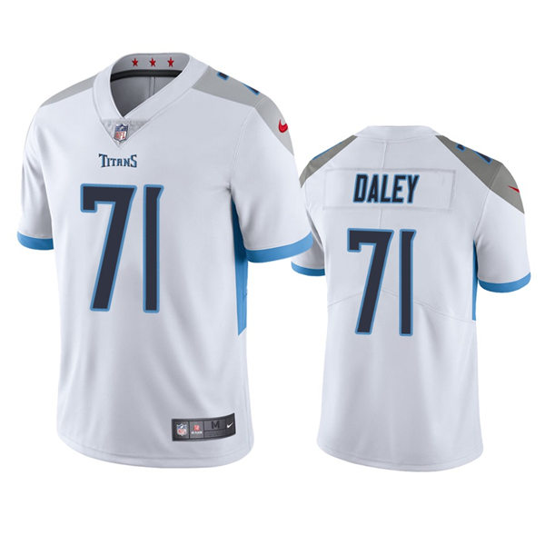 Mens Tennessee Titans #71 Dennis Daley White Vapor Untouchable Limited Jersey