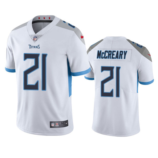 Mens Tennessee Titans #21 Roger McCreary White Vapor Untouchable Limited Jersey