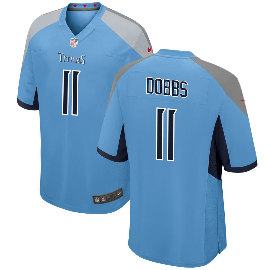Mens Tennessee Titans #11 Joshua Dobbs Light Blue Alternate Vapor Untouchable Limited Jersey