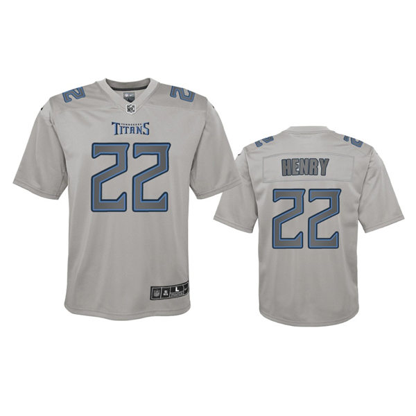 Youth Tennessee Titans #22 Derrick Henry Gray Atmosphere Fashion Game Jersey