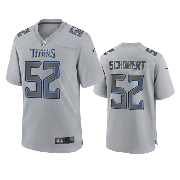 Mens Tennessee Titans #52 Joe Schobert Gray Atmosphere Fashion Game Jersey