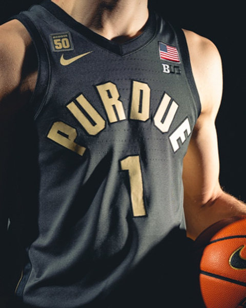 Men's Youth Purdue Boilermakers Nike charcoal 50TH Anniversary Basketball Jersey