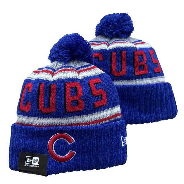 Chicago Cubs Cuffed Pom Knit Hat  YD221201 (3)
