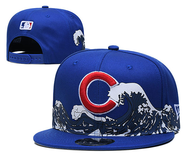 Chicago Cubs Blue embroidered Snapback Caps YD221201 (1)