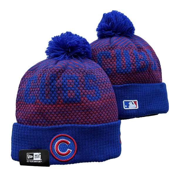 Chicago Cubs Cuffed Pom Knit Hat  YD221201 (1)