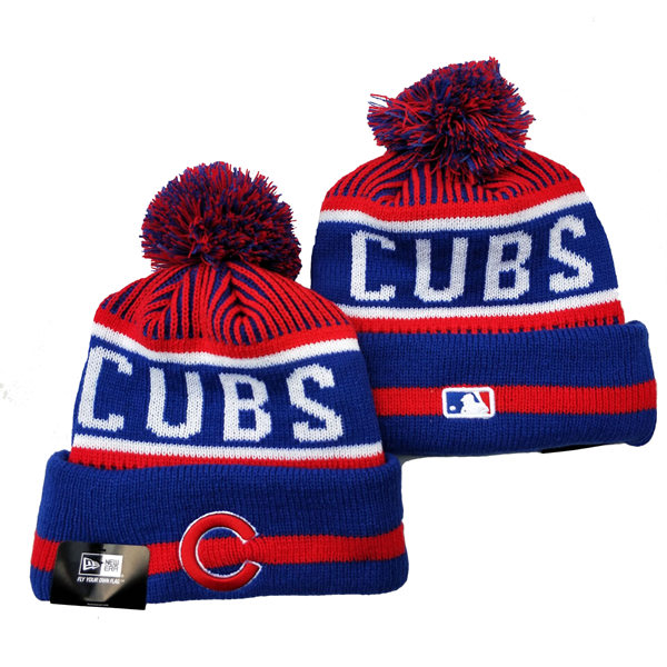 Chicago Cubs Cuffed Pom Knit Hat  YD221201 (4)