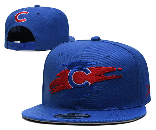 Chicago Cubs Blue embroidered Snapback Caps YD221201 (2)