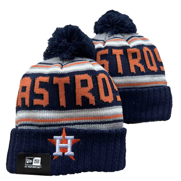 Houston Astros embroidered Cuffed Pom Knit Hat YD221201 (1)