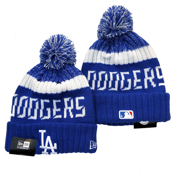Los Angeles Dodgers Cuffed Pom Knit Hat YD221201 (3)