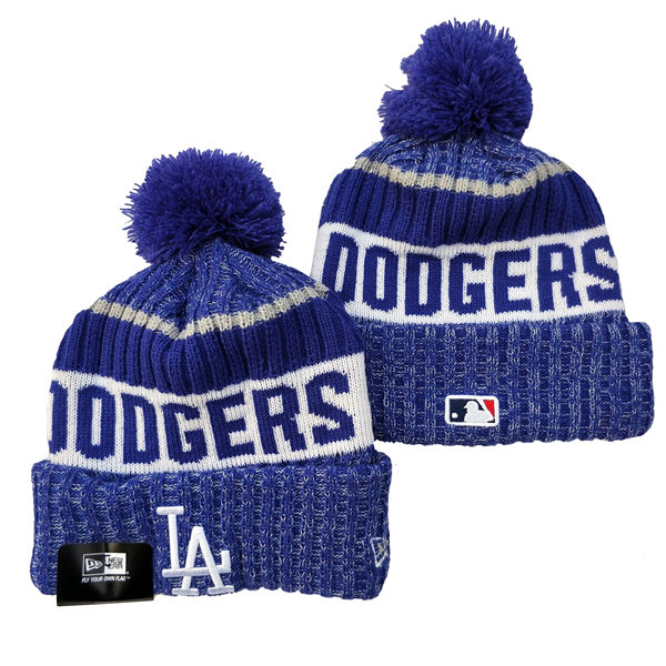 Los Angeles Dodgers Cuffed Pom Knit Hat YD221201 (6)