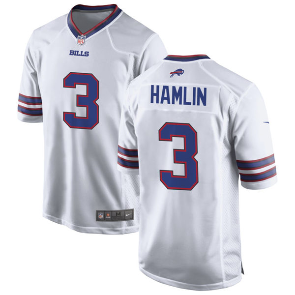 Youth Buffalo Bills #3 Damar Hamlin Nike White Away Limited Player Jersey