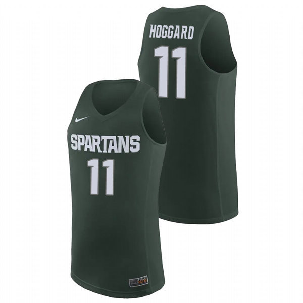 Men's Youth Michigan State Spartans #11 A.J. Hoggard Nike Green Limited College Basketball Jersey