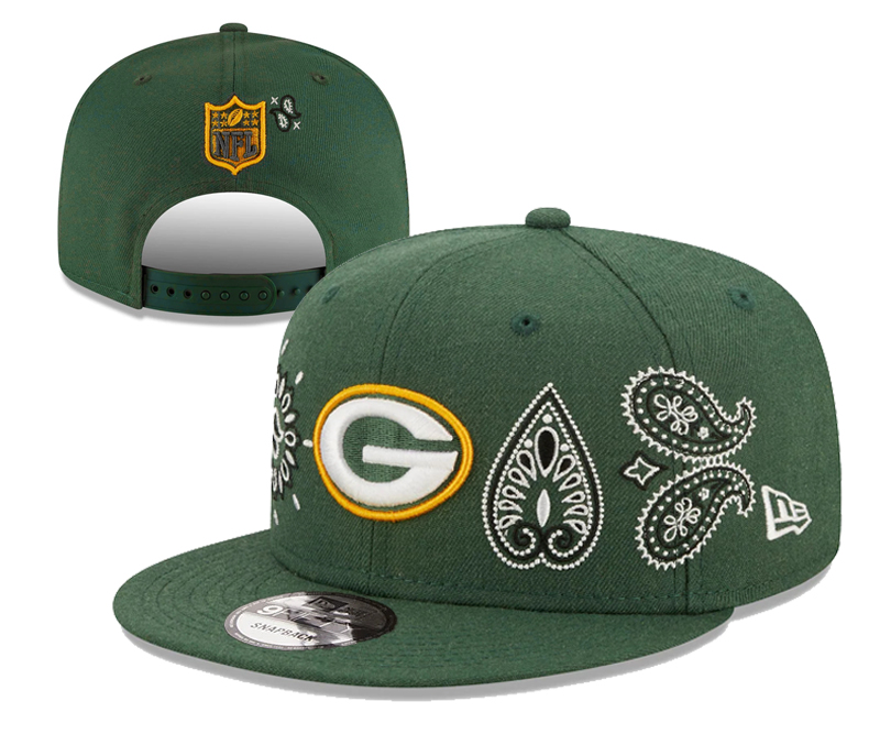 Green Bay Packers embroidered New Era Snapback Caps Green YD221201  (5)