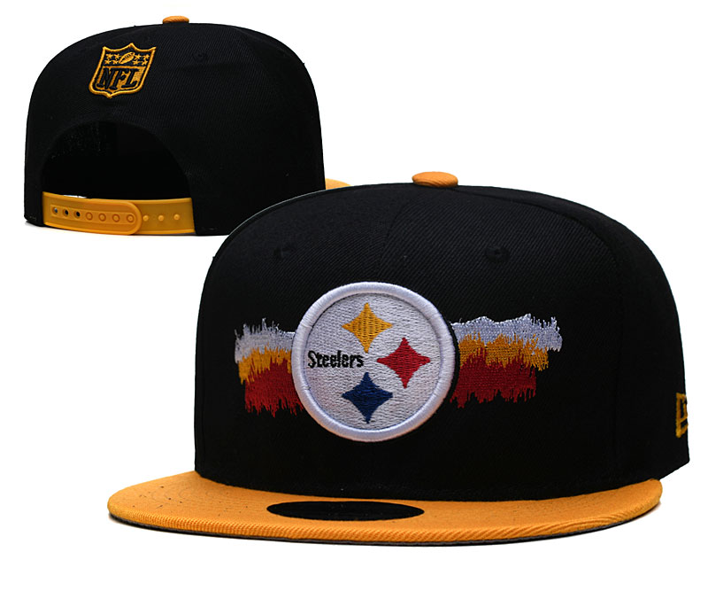 Pittsburgh Steelers embroidered Snapback Caps Black Yellow YD221201  (5)