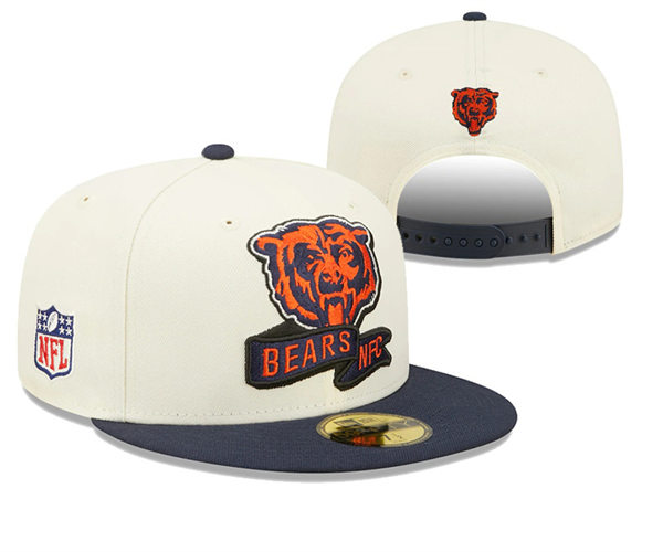 Chicago Bears embroidered Snapback Caps Cream YD221201  (9)