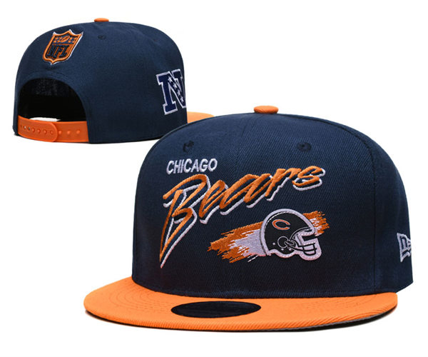 Chicago Bears embroidered Navy orange Snapback Caps YD221201  (18)