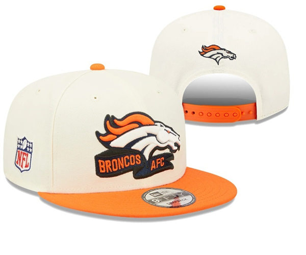 Denver Broncos embroidered Snapback Caps Cream Orange YD221201 