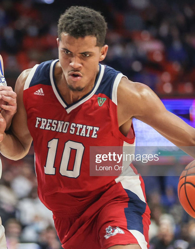 Mens Youth Fresno State Bulldogs #10 Orlando Robinson Adidas Red College Basketball Jersey(1)