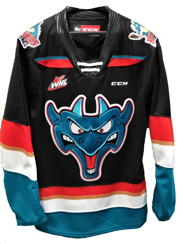 Mens Kelowna Rockets Custom CCM Black WHL Hockey Jersey