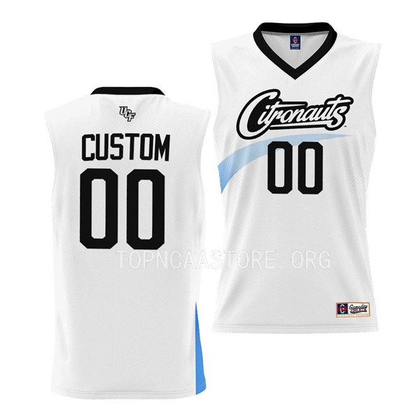 Men's Youth UCF Knights Custom White 2023 Space Game Basketball Jersey