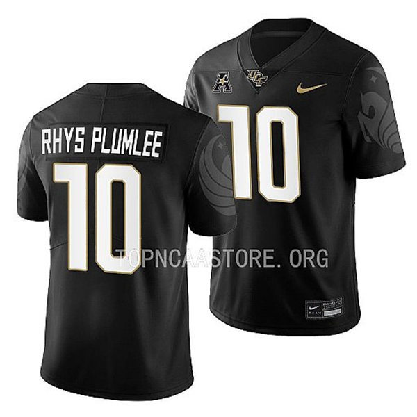 Mens Youth UCF Knights #10 John Rhys Plumlee Nike Black White Away 2022 College Football Game Jersey