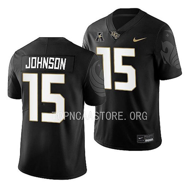Mens Youth UCF Knights #15 Jason Johnson Nike Black White Away 2022 College Football Game Jersey