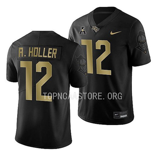 Mens Youth UCF Knights #12 Justin Hodges Nike Black Gold Alternate 2022 College Football Game Jersey