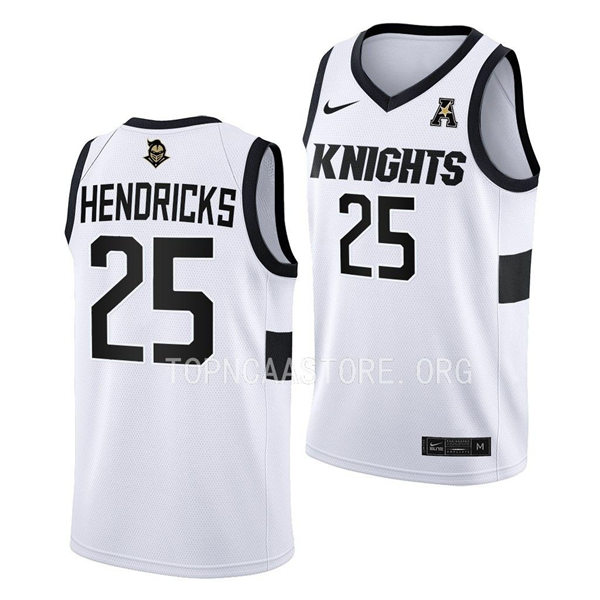 Mens Youth UCF Knights #25 Taylor Hendricks Nike White 2022 College Basketball Game Jersey