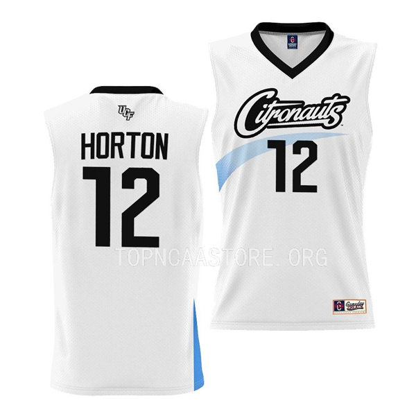 Mens Youth UCF Knights #12 Ithiel Horton White 2023 Space Game Basketball Jersey