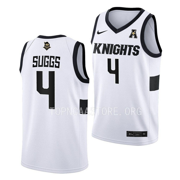 Mens Youth UCF Knights #4 Brandon Suggs Nike White 2022 College Basketball Game Jersey