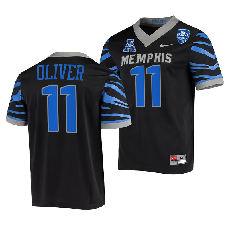 Men's Youth Memphis Tigers #11 Sylvonta Oliver Nike 2022 Black College Football Game Jersey