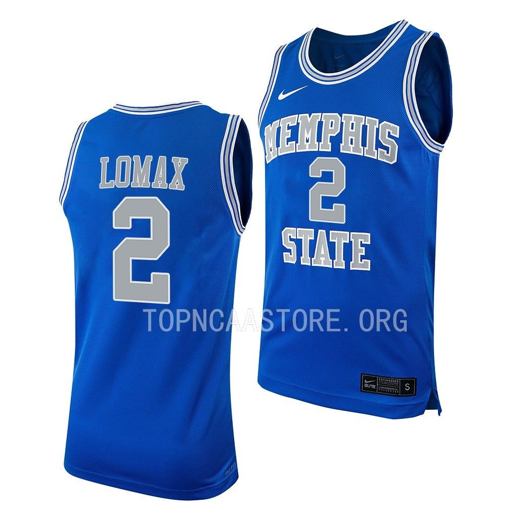 Mens Youth Memphis Tigers #2 Alex Lomax Nike Royal Retro College Basketball Jersey