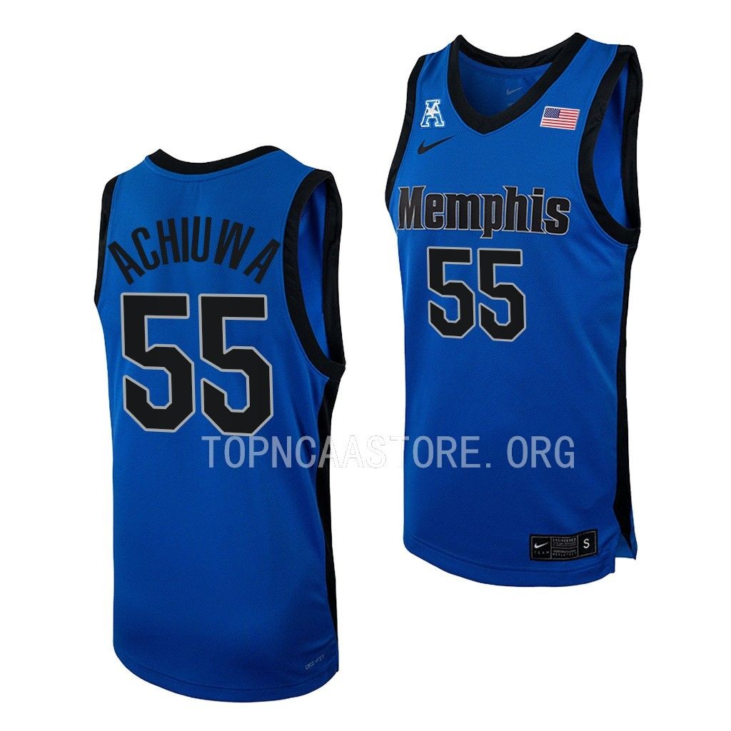 Mens Youth Memphis Tigers #55 Precious Achiuwa Nike 2023 Royal Black College Basketball Game Jersey