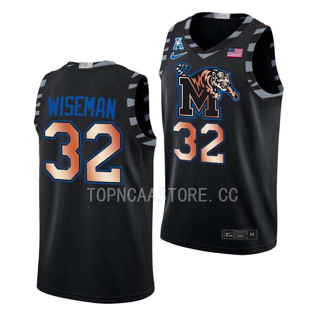Mens Youth Memphis Tigers #32 James Wiseman Nike 2023 Black Copper College Basketball Limited Jersey