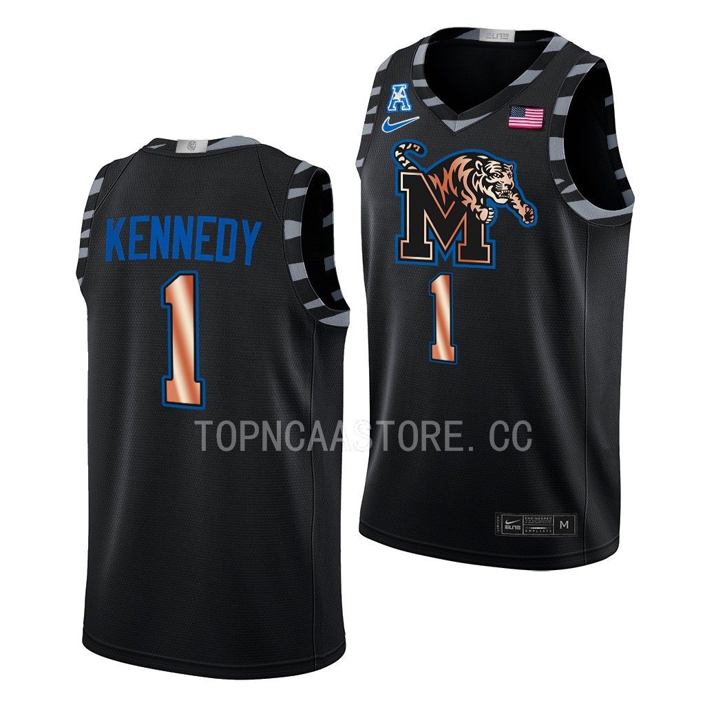 Mens Youth Memphis Tigers #1 Keonte Kennedy Nike 2023 Black Copper College Basketball Limited Jersey
