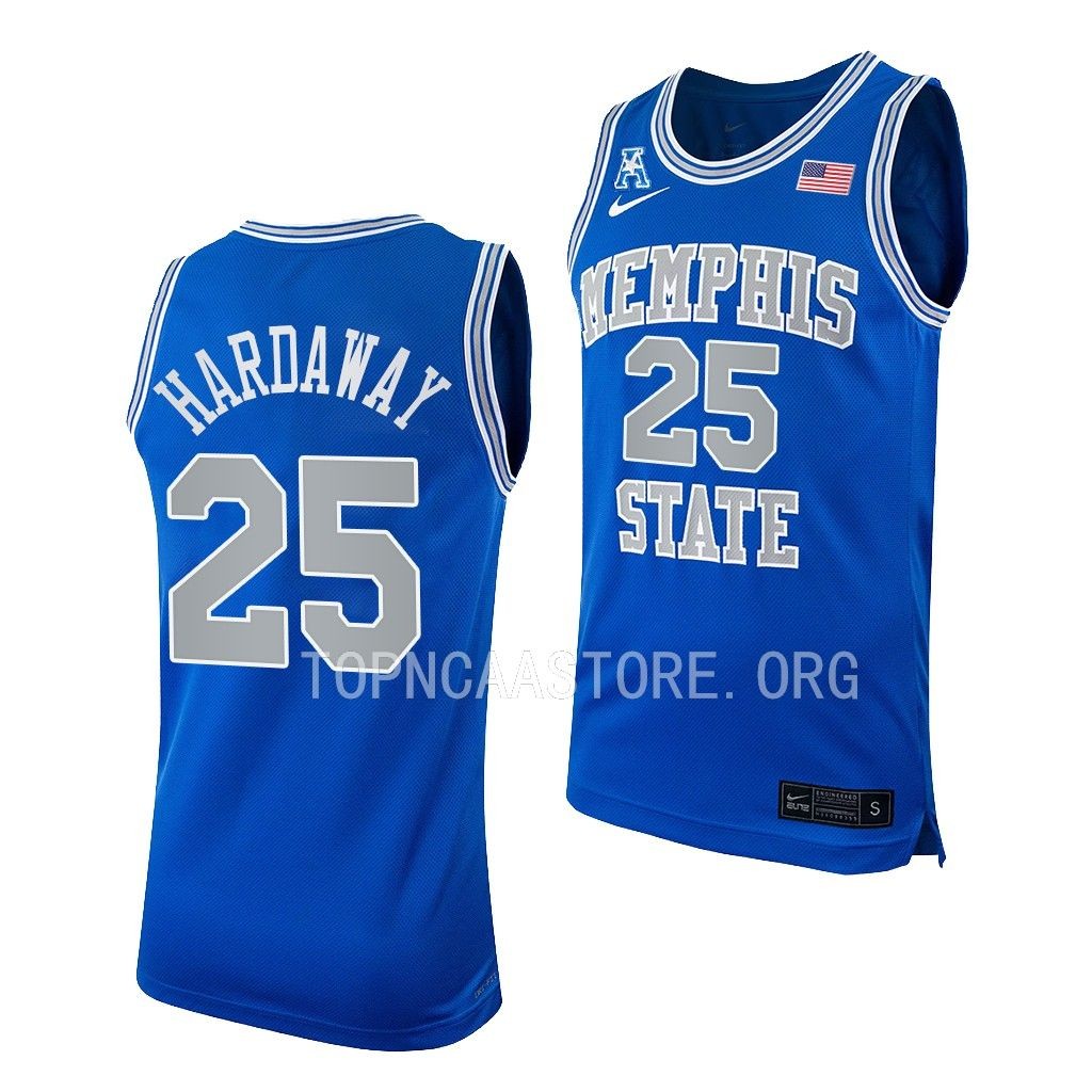 Mens Youth Memphis Tigers #25 Jayden Hardaway Nike Royal Retro College Basketball Jersey