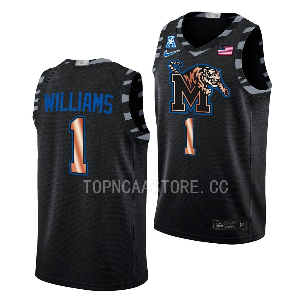 Mens Youth Memphis Tigers #1 Mikey Williams Nike 2023 Black Copper College Basketball Limited Jersey