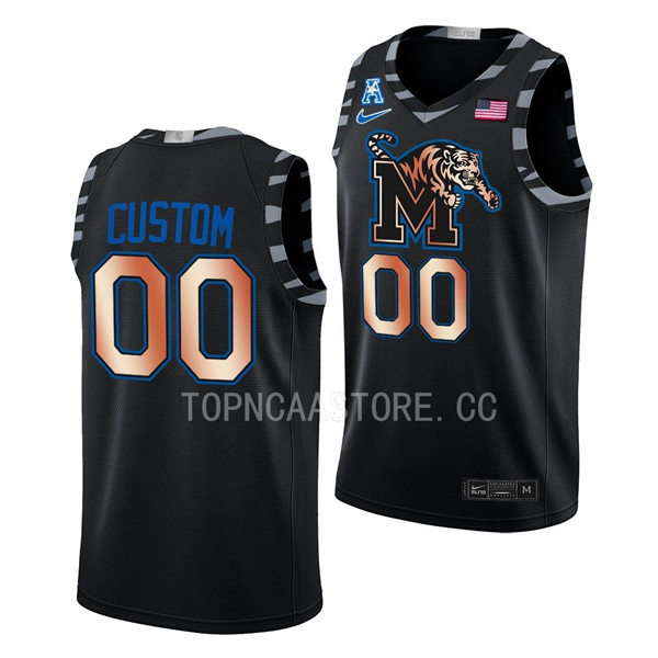 Mens Youth Memphis Tigers Custom Nike 2023 Black Copper College Basketball Limited Jersey