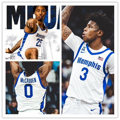 Mens Youth Memphis Tigers Custom Nike 2023 White College Basketball Game Jersey