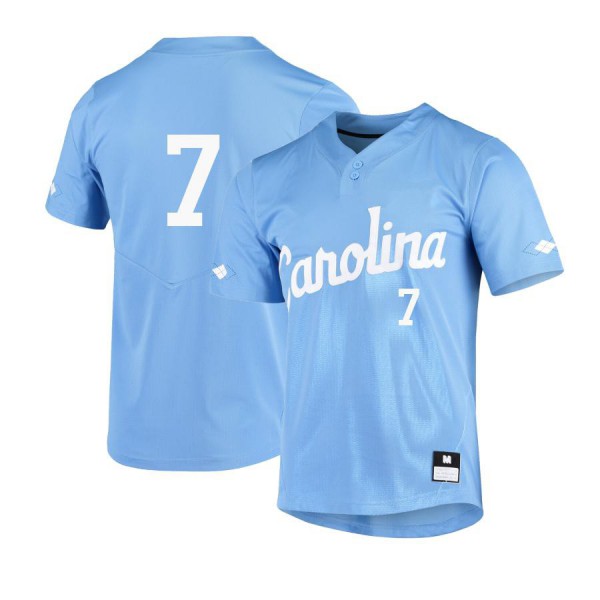 Men's Youth North Carolina Tar Heels #7 Vance Honeycutt Nike Carolina Blue two-Button Baseball Jersey
