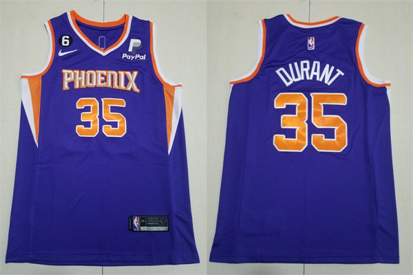 Mens Phoenix Suns #35 Kevin Durant Purple Icon Edition Jersey