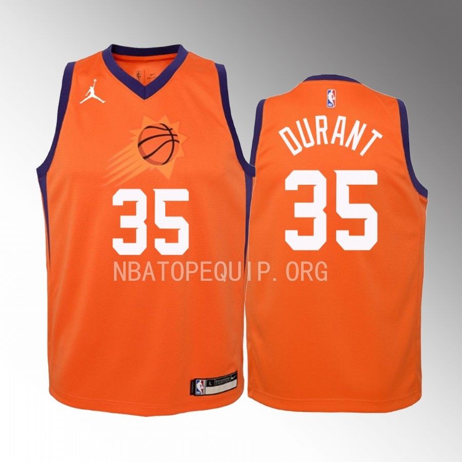 Mens Phoenix Suns #35 Kevin Durant 2021 Orange Statement Edition Jersey