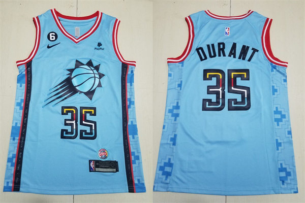 Mens Phoenix Suns #35 Kevin Durant Blue 2022-23 City Edition Swingman Jersey