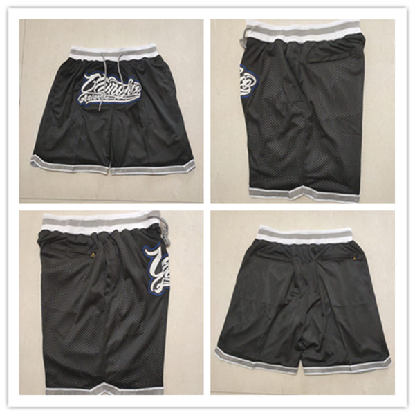 Men's North Carolina Tar Heels Black Retro Embroidered Shorts