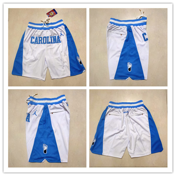 Men's North Carolina Tar Heels Embroidered Shorts White