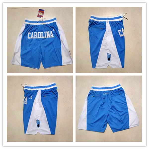 Men's North Carolina Tar Heels Embroidered Shorts Royal White